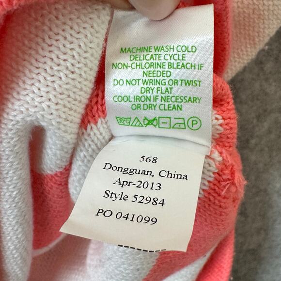 Lilly Pulitzer Sweater Womens Sz Large Striped Preppy Cotton Casual Minimalist - Picture 9 of 10